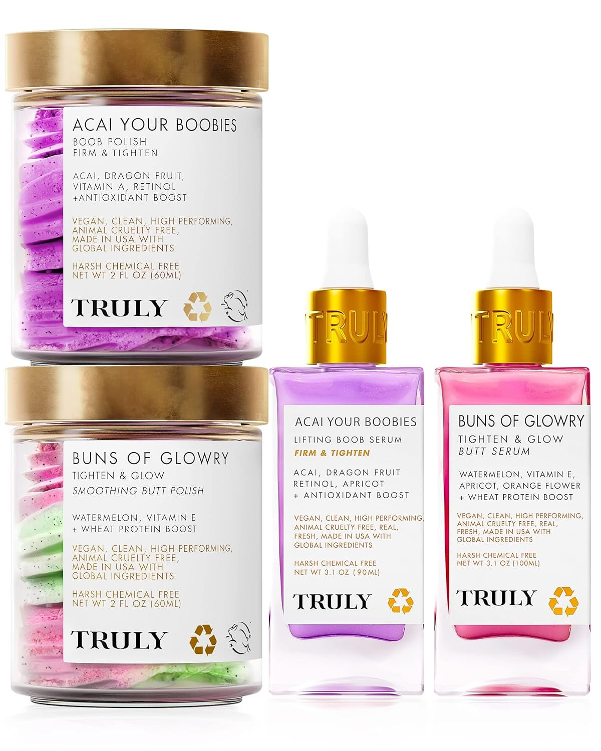 Truly Beauty Brightening Kit - Face and Body Serum Set for Hyperpigmentation and Dark Spots