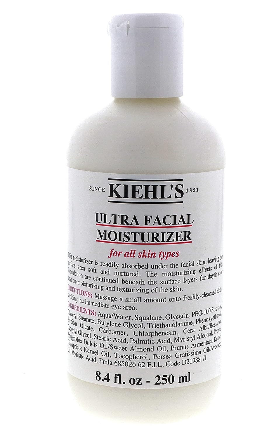 Kiehl'S Ultra Facial Moisturizer for All Skin Types - Full Size 8.4Oz (250Ml)
