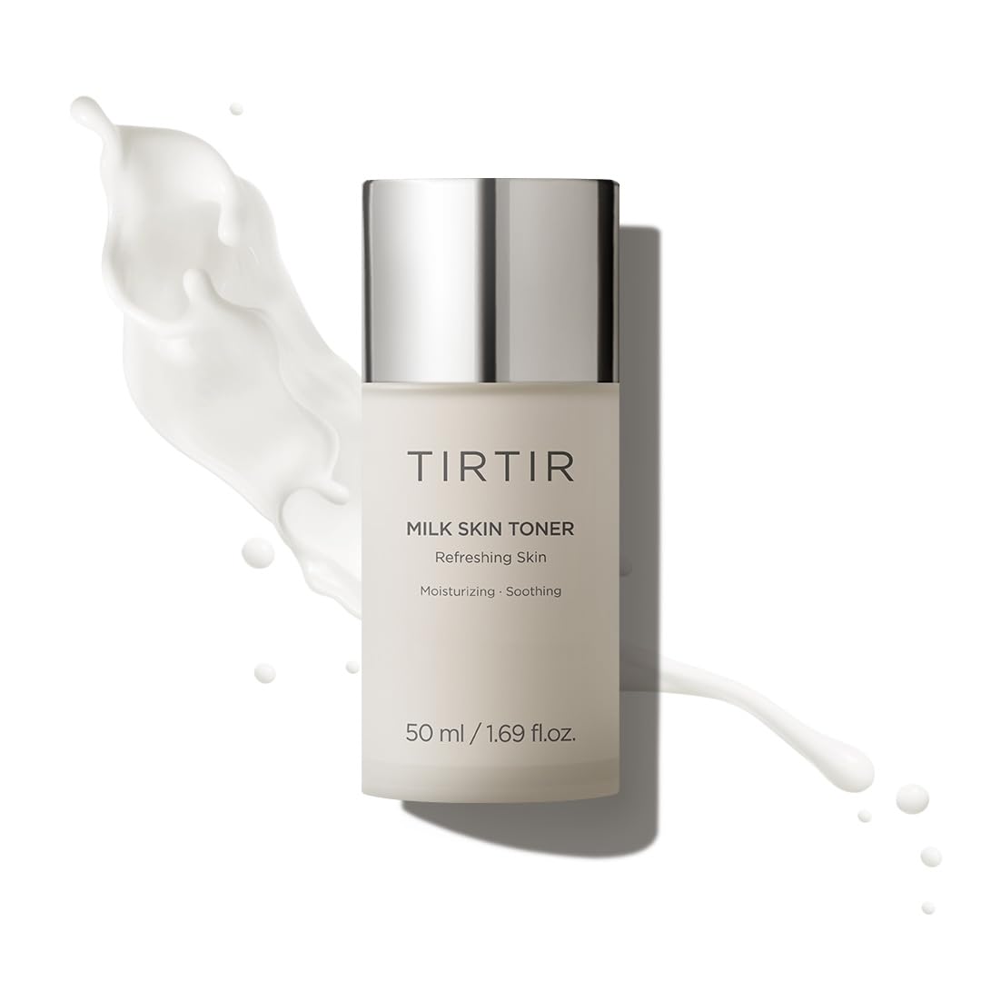 TIRTIR Milk Skin Toner | Deep Moisturizing, Instant Glow, 2% Niacinamide, Chamomile, Rice Bran Extract, Ceramide, Panthenol, Paraben-Free, Nature-Oriented Ingredients for Dry Skin, 1.69 Fl.Oz.